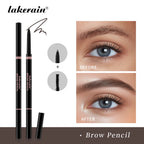 3Colors Double-headed Eyebrow Pencil Automatic Rotation Ultra-fine Eyebrow Pencil Waterproof Makeup Free Eye Cosmetics For Women