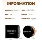 Full Coverage Liquid Concealer Waterproof Foundation Makeup Base Long Lasting Cream for Dark Circles Acne Natural Matte