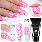 PUENTE 5ml Metallic Painting Liner Gel Polish Bright Mirror Effect Semi-Permanent UV Nail Varnish For Stunning French Nail Art
