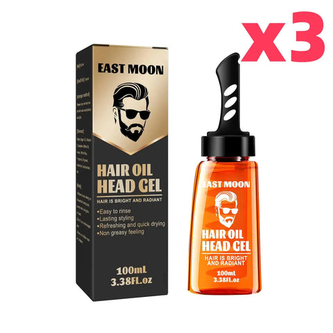2 in 1 Hair Wax Gel With Wide Tooth Comb Men Long-lasting Fluffy Hair Styling Oil Hair Styling Cream Liquid Fluffy Comb 100ml