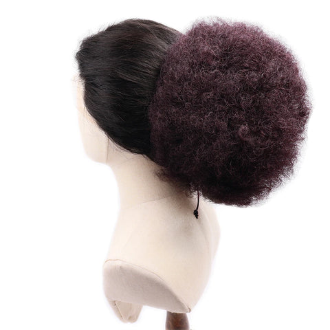 Large Afro Puff Ponytail Extensions Clip In Drawstring Ponytail Heat Resistant Synthetic Afro Curly Pony Tail Hair Pieces
