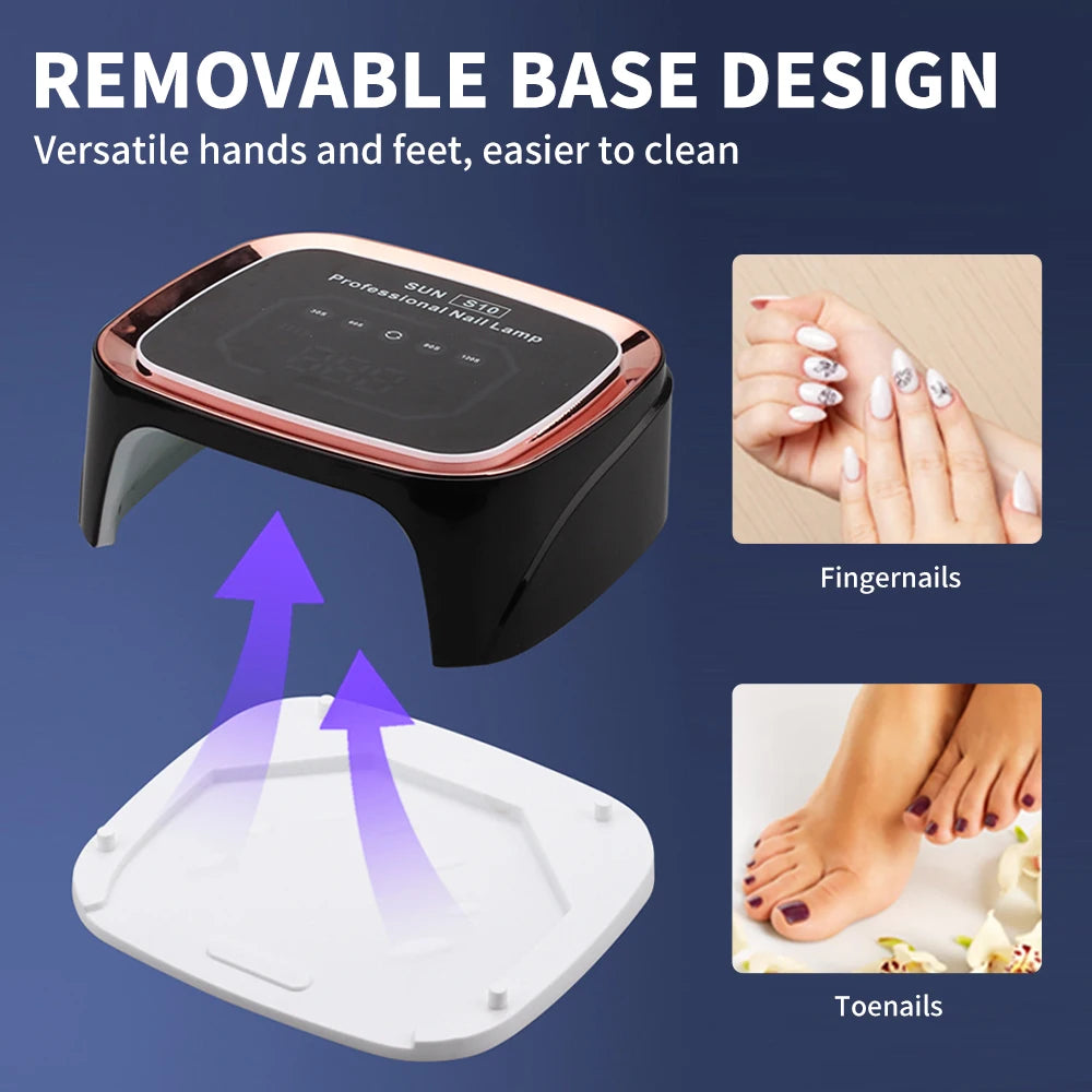 Rechargeable Nail Art Lamp Professional 36 LED UV Dryer for Gel Nail Polish, Fast Nail Dryer with 4 Timers for Salon and Home
