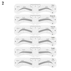 Reusable Eyebrow Stencil Set Soft Ruler Brow Definer Eye Brow Drawing Guide Styling Shaping Grooming Template Card Makeup Tools