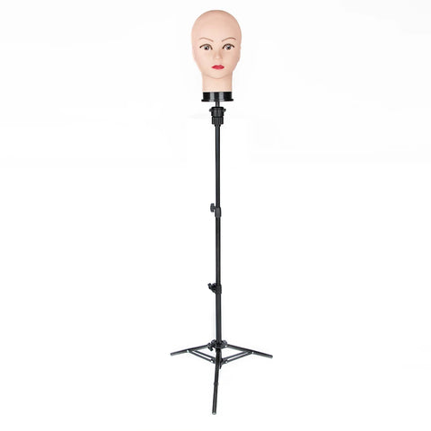 Wig Stand Tripod,Adjustable Mannequin Head Stand, Wig Head,And Canvas Block Head Stand for Training Heads(43.3in and19.6in )