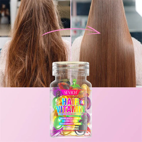 Mix Hair Vitamin Capsule Keratin Oil Fast Restore Hair Soft Smooth Shiny Deep Moisturizer Frizzy Dry Scalp Hair Care Products