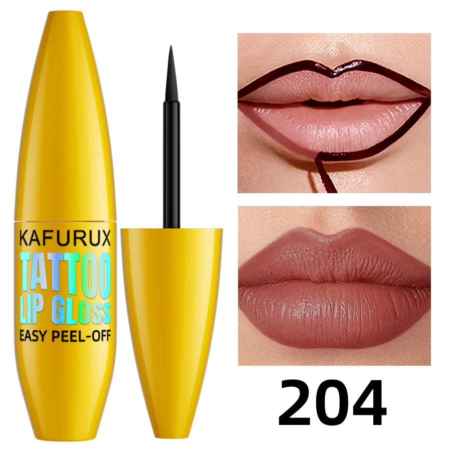 7 Colors Waterproof Peel off Lip Stain Reveal Long Lasting Pink Red Rose Matte Lip Liner Gloss High Pigment Lip Tint Makeup Gift