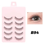 5 Pairs Soft Strip Lashes Manga Makeup Korean Natural False Eyelashes DINGSEN Natural Lashes Sleeve Anime Daily Eyelashes