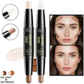 2pcs Dual-Ended Contour & Highlight Stick Set- Waterproof & Long-Lasting Dual-Purpose Concealer Highlighter Pen