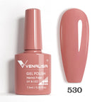 Venalisa HEMA TPO FREE 7.5ml Gel Polish Nail French Pink Jelly Nude Collection Nail Gel Polish Glitter Gorgeous Soak Off UV LED