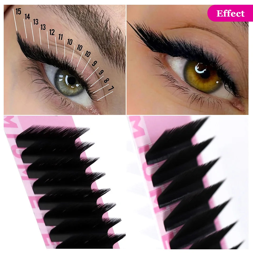 Aguud L M Curl 8-15m Individual Eyelash Extension Classic Lashes Extensions Trays Wholesale Matte Black Soft Mink Faux Eyelashes