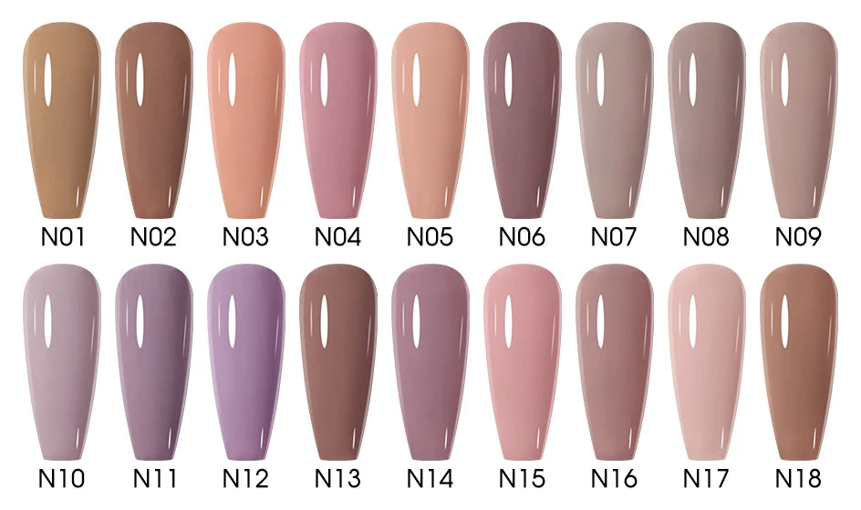 NAILCO 15ml 10pcs/Set Nude Colors Gel Nail Polish UV Gel Nail Polish Pink Nail Lakiery Esmalte Top Base Nail Art Design Vernis