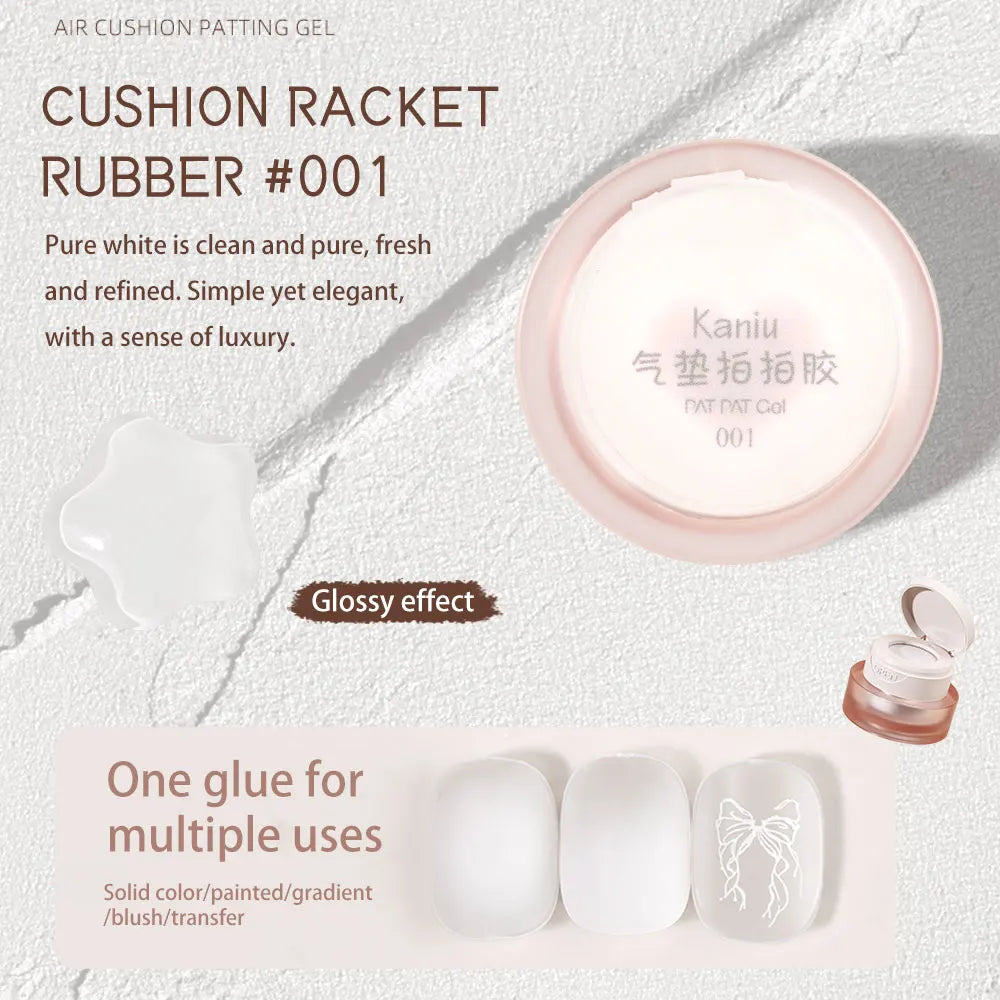 Kaniu 1pc Nail Polish Glue Pink Color Nail Art Air Cushion Patting Glue High Saturation Gypsum Painting Glue For DIY Home Salon