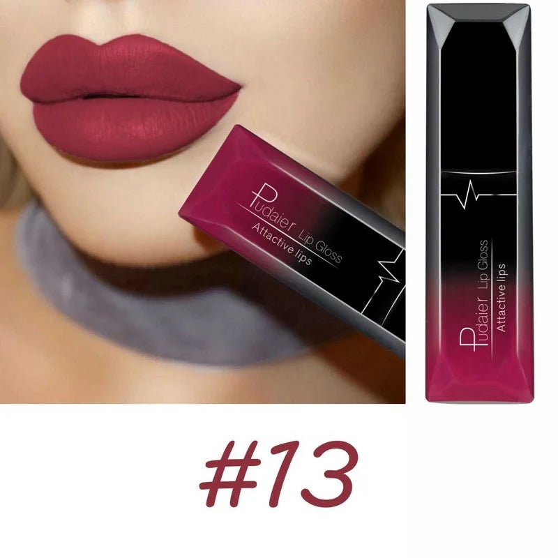 17 Colors Velvet Matte Liquid Lipstick, Waterproof Long Wear Lip Color, High Pigment Smooth Texture, Makeup for All Skin Types