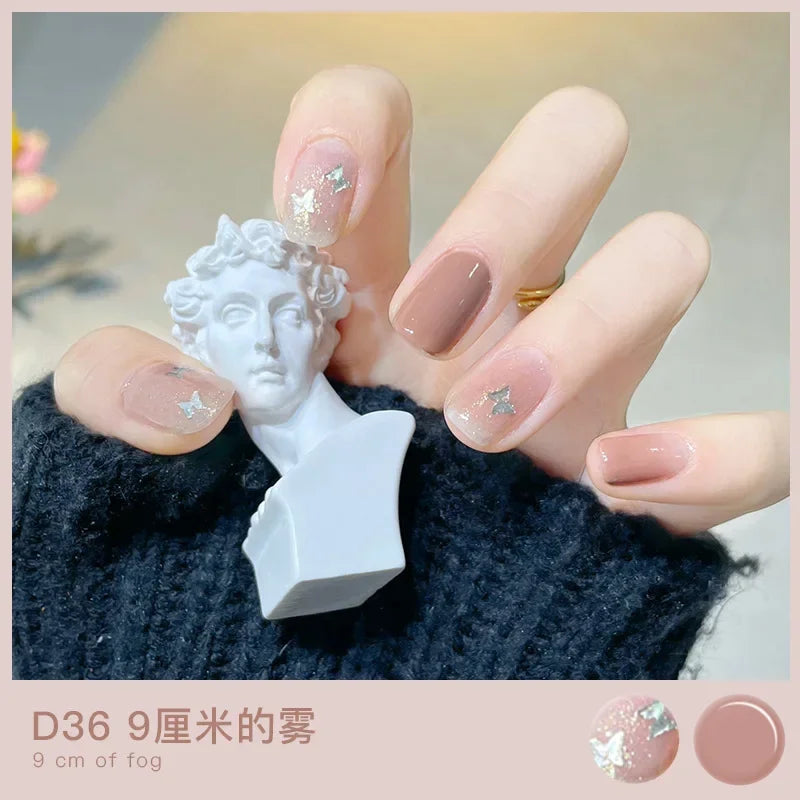 Water-based Nude Icy Women Children Nail Polish Twin Star Set No-bake Quick-drying Odorless Nail Polish Full Set Makeup