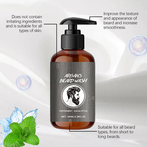 Beard Cleansing Shampoo Softens Beard Deep Cleansing Men'S Shaving Gentle Cleansing Shaving