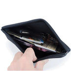 Custom Letters  Ladies Genuine Leather Ultra-thin New Minimalist Long Wallet With Automatic Closure makeup Lipstick Storage Bag