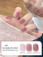 10ML 1-24PCS Milk White Jelly Gel Nail Polish Nail Art 2025 New Popular Nail Supplies UV LED Light Nails Autumn Nails