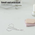 2Pcs Stainless Steel Eyebrow Tweezers Scissor Handle Slant Tip for Eyebrow Shaping Eyelash Curling Precision Grooming Beauty