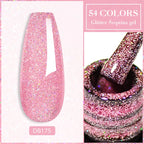 7ml Champagne Gold Sliver Reflective Nail Gel Polish Sparkling Shining Glitter Pink Red Nail Supplies Semi Permanent Gel Varnish