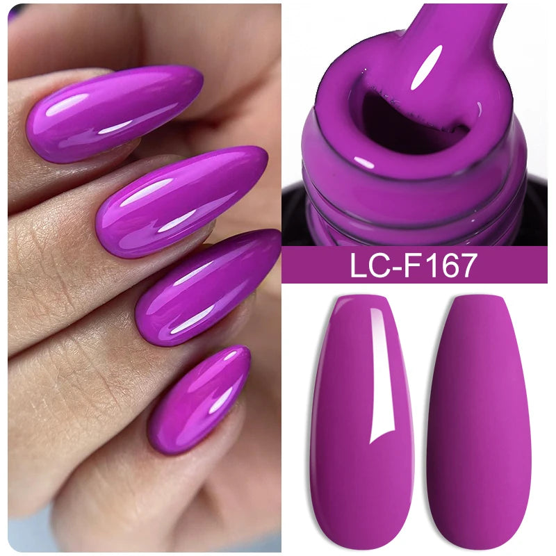 LILYCUTE 7ML Pink Glitter Nail Gel Polish Nude Natural Long Lasting Manicure Soak Off UV LED Nail Art Base Top Coat Gel Varnish