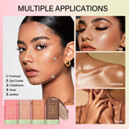 Lakerain Functional Blush Stick Face Makeup Waterproof Easy Color Rouge Blusher Cream High Color Rendering Brightening Skin Tone