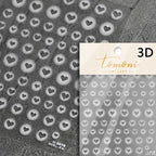 5D Gradient Love Gem Glitter Love Heart Colorful Cat's Eye Rhinestone Soft Self Adhesive Nail Art Stickers Shiny Manicure Decals