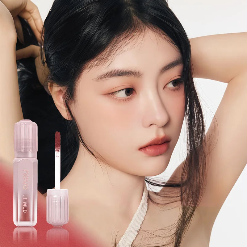 Matte Silky Velvet Lipstick, Creamy Texture, Long Lasting High Impact Color, Waterproof, Non-Stick Cup, Lip & Cheek Dual-Use,