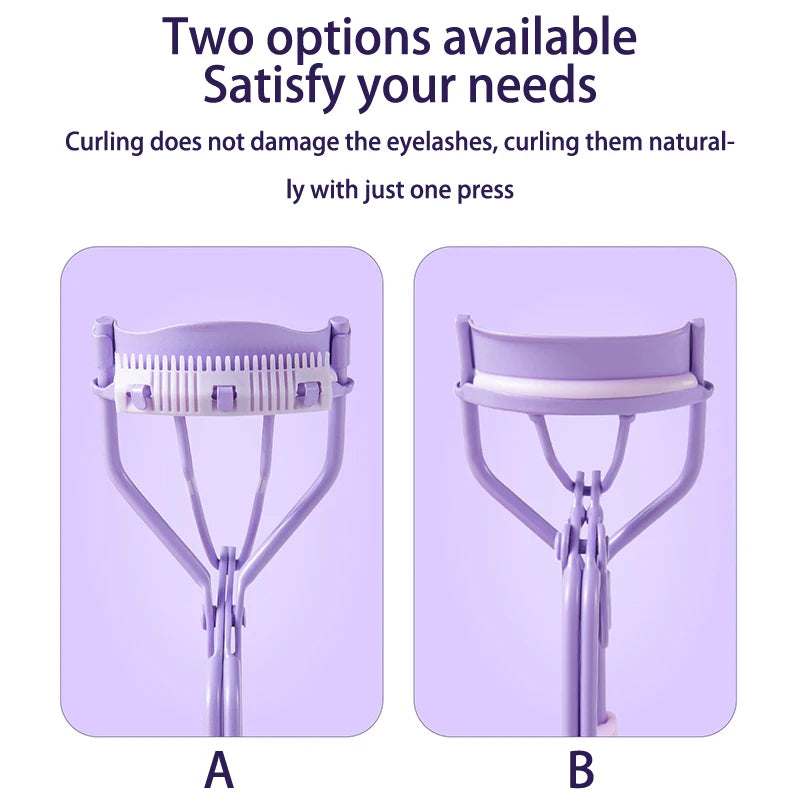 Professional Stainless Steel Eyelash Curler with Comb Tweezers Natural Curling Eyelash Clip Cosmetics Eye Makeup Beauty Tools
