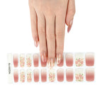 Leopard Semi-Cured Gel Nail Strips Simple Transparent Color Adhesive Long Lasting Gel Nail Stickers Harden In UV Lamp Need