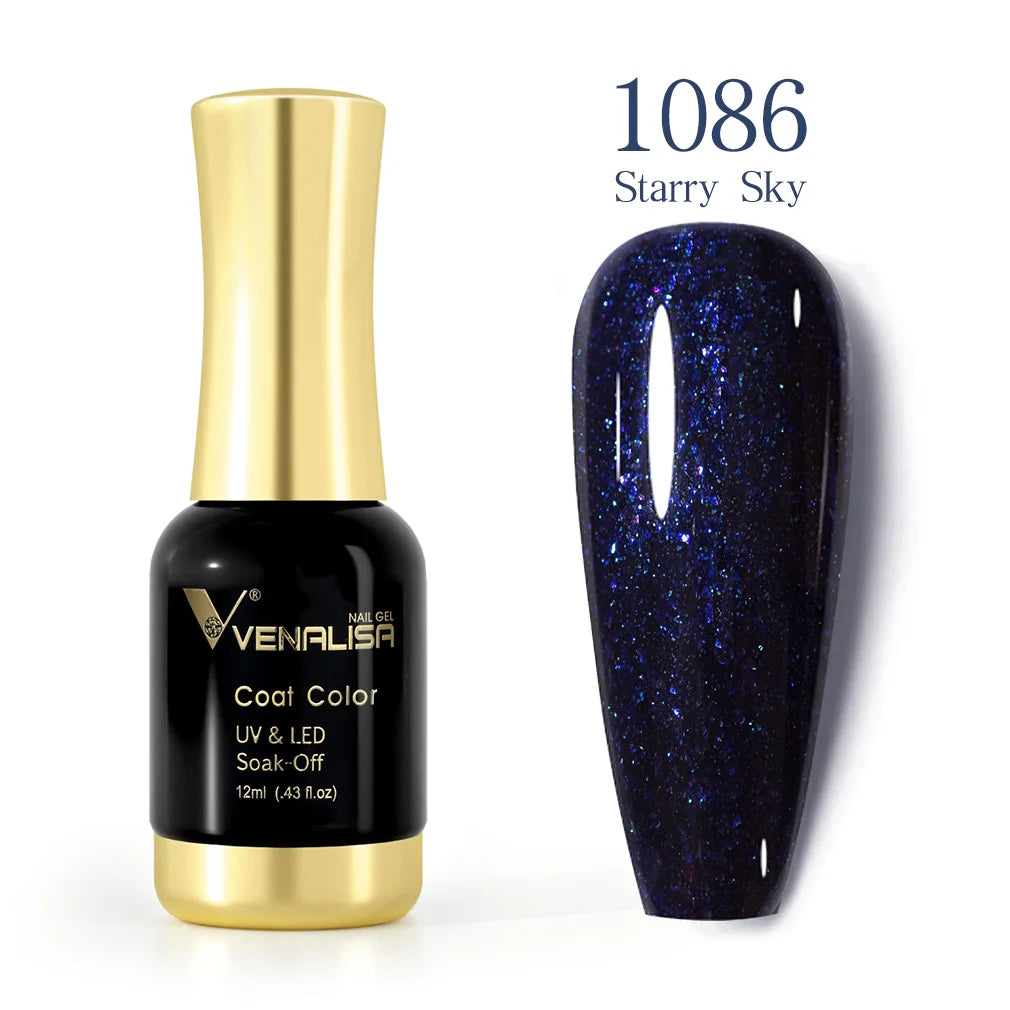 Venalisa 12ml Platinum Gel Nail Polish Super Shiny Effect Nail Gel Perfect Soak off UV&LED Nail Color Foil Chrome Gel Polish