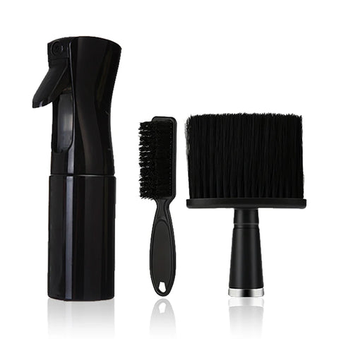 Salon-Grade Haircut Kit 3/4-Piece Set with Spray Bottle Comb Cleaning Brush for Expert Barbers- Elevate Your Haircutting Arsenal