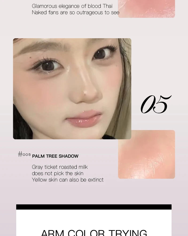 Gentle Korean Liquid Powder Blusher Faceplate Waterproof Facial Shadow Highlight Nose Lasting Brightening Rouge Student Girl