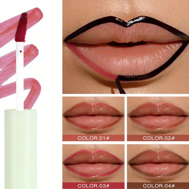Rose Pink Peel Off Liquid Lipstick Waterproof Long Lasting LipGloss Matte Outline Contour Tattoo Lip Tear Pull LipLiner Cosmetic