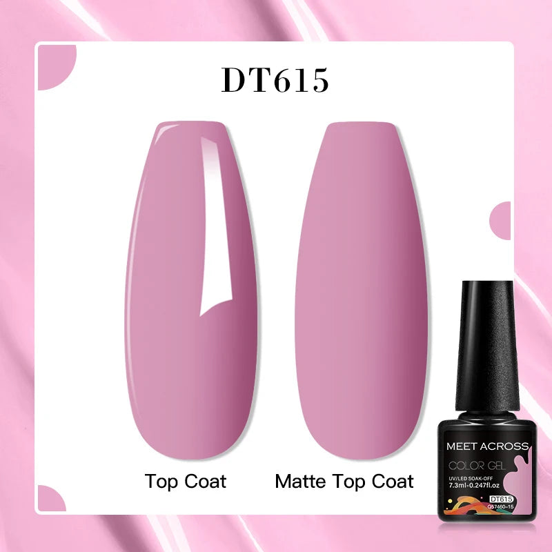 MEET ACROSS 8 Colors Mirror Gel Nail Polish Long-lasting Quick-drying Metallic Gold Silver Red Semi Permanent Varnish Nail Art