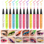 1pc Fluorescent Eyeliner Pen 12 Colors UV Waterproof Lasting Eyeliner Pen Makeup Eyeshadow Stick Face Painting Pencil Cosmetic