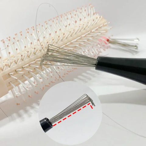 Comb Hair Brush Cleaner Plastic Handle Cleaning Brush Remover Embedded Beauty Tools Cleaning Products Cleaning Supplies