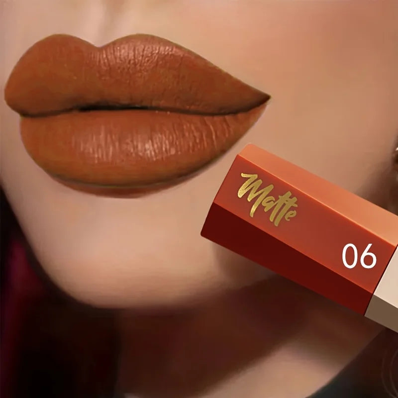 1pcs Waterproof Matte Velvet Lip Tint: Long-Lasting Nude Lip Glaze for a Sexy and Smooth Finish, Valentine's Day Gift