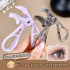 Portable One-Clip Eyelash Curler Wide-Angle Partial Eyelash Curler with Comb Teeth & Rubber Quick Natural Curling Long Lasting