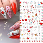 1PCS Laser Love Letter Nail Sticker Nail Art Decoration Flower Star supplies Decals Press On Nails Stickers Parts
