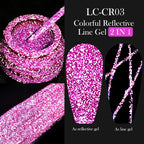 LILYCUTE 5ML Metallic Painting Liner Gel Nail Polish Super Bright Gold Silver Mirror Drawing Gel Semi Permanent Line French Nail