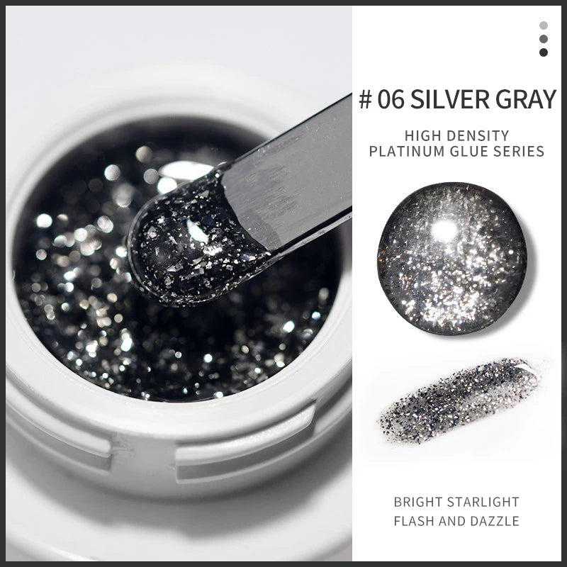 Silver/Gold Metal Gel Metallic Nail Polish Chrome 3D Metal Painted Gel Polish 5ml Liquid Mirror Effect Glossy Shine Manicure