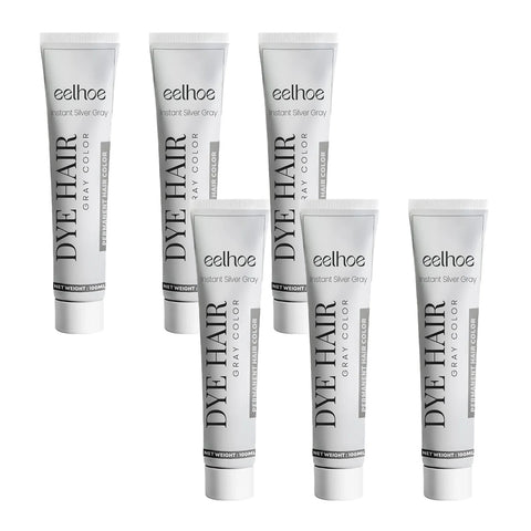 EELHOE 100ml Sliver Gray Hair Dye Cream Plant Essence High-efficiency Hair Dye Gentle Moisturizing Cover Shampoo For Men Women