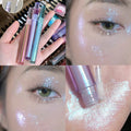 3pcs Set - 3 Colors Chameleon Eyeshadow: Pink, Micro Glitter Purple, Cyan, Chameleon Glitter Eyeshadow Long Lasting Eye Makeup