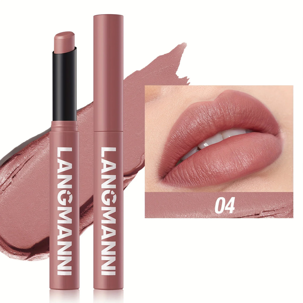 Highly Pigmented Long-Lasting Matte Lipstick Crayon - Available In Berry, Coral, Pink, And Red Shades