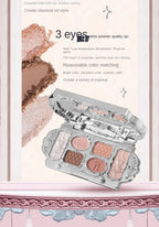 Flower Knows black Swan Ballet Eyeshadow Palette Matte Fine Shimmer Pearl Face Palette 6 Colour Glitter Eye Shadow