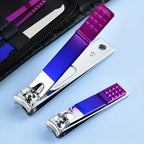 6/9/18/26pcs Manicure Set, Stainless Steel Gradient Professional Pedicure Kit Nail Scissors Grooming Kit With Travel Case