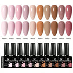 10pc Nail Gel Polish Set HEMA FREE All-Season Nails DIY Nail Art UV/LED Painting Vernis Manicure Kit Long Lasting Hybrid Gel