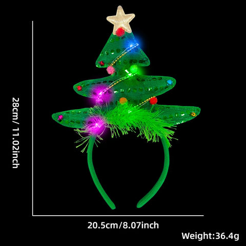 New Christmas Headwear Funny Deer Antlers Headpiece Santa Claus Hair Headband Happy New Year Merry Christmas Hair Accessories