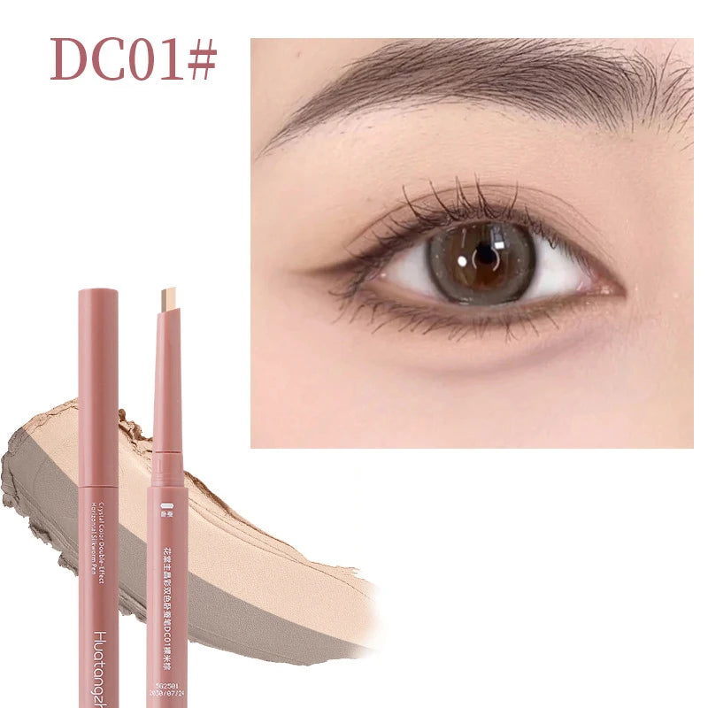 Bicolor Under Eye Pencil 2 In 1 Brightening Highlighter Nude Pink Shadow Stick Aegyo Sal Lying Silkworm Eeyshadow Lash Makeup