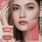 Lip Liner Lipstick Pen Waterproof Long-Lasting Contouring Lip Pencil Matte Finish Beginner Automatic Lip Liner Bean Paste Color Contouring Pen Automatic Rotating Lip Liner